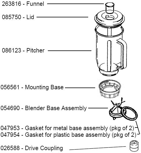 Bosch Compact Blender Assembly parts